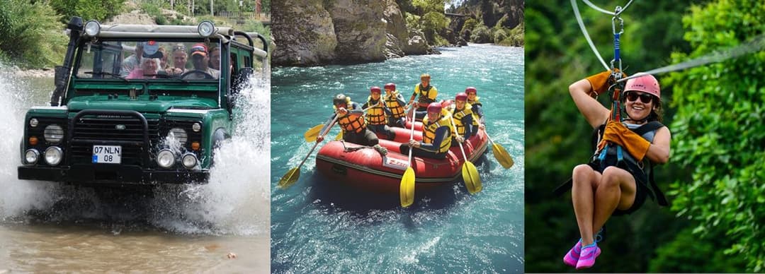 Tazi Kanyonu ile Rafting, Büyük Zipline ve Jeep Safari
